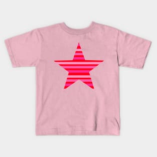 Pink and Red Stripes Kids T-Shirt